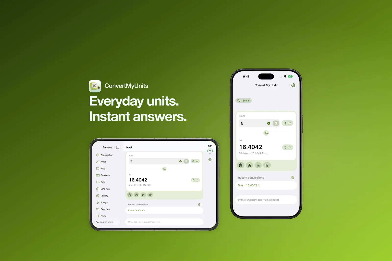 ConvertMyUnits on iPhone and iPad