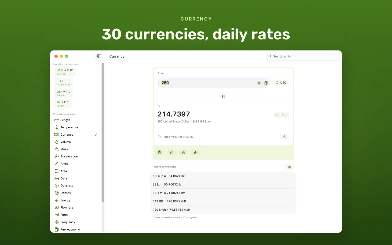 ConvertMyUnits screenshot