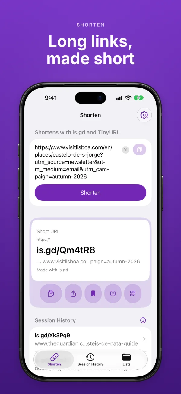 ShortenMyURL screenshot