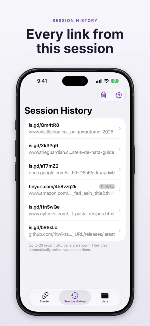 ShortenMyURL screenshot