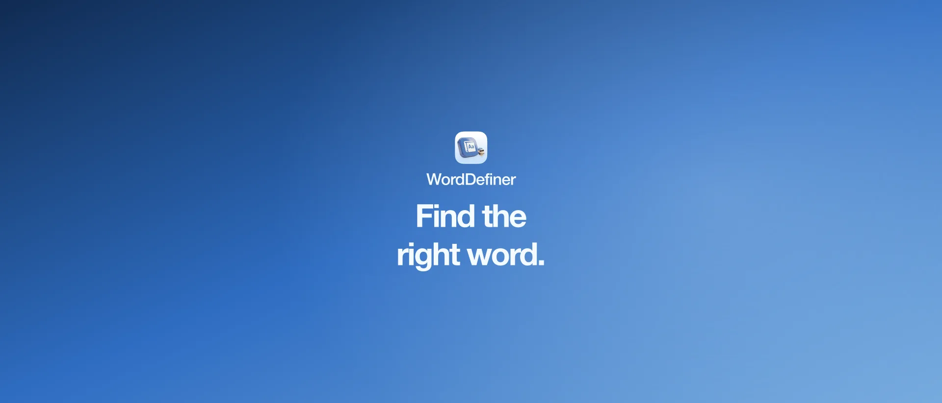 WordDefiner: Find the word you mean